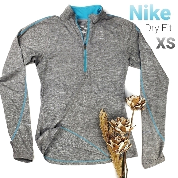 NIKE lady Dry Fit Grey Turquoise  Running XS - Picture 1 of 12